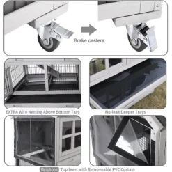 Aivituvin 44.2-in Indoor & Outdoor Rabbit Hutch -MiniMates Shop 308174 PT6. AC SS1800 V1630100505