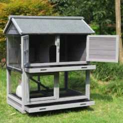 Aivituvin 44.2-in Indoor & Outdoor Rabbit Hutch -MiniMates Shop 308174 PT7. AC SS1800 V1630097524
