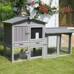 Aivituvin 33.4-in Outdoor Rabbit Hutch