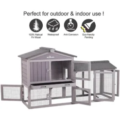 Aivituvin 33.4-in Outdoor Rabbit Hutch 15 Aivituvin 33.4-in Outdoor Rabbit Hutch -MiniMates Shop 308180 PT6. AC SS1800 V1630098067