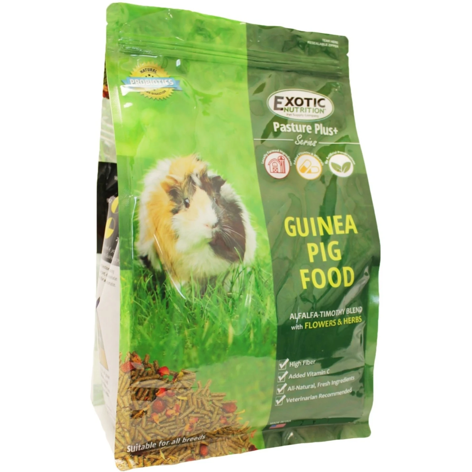 Exotic Nutrition Pasture Plus+ Guinea Pig Food, 5-lb Bag 1 Exotic Nutrition Pasture Plus+ Guinea Pig Food, 5-lb Bag