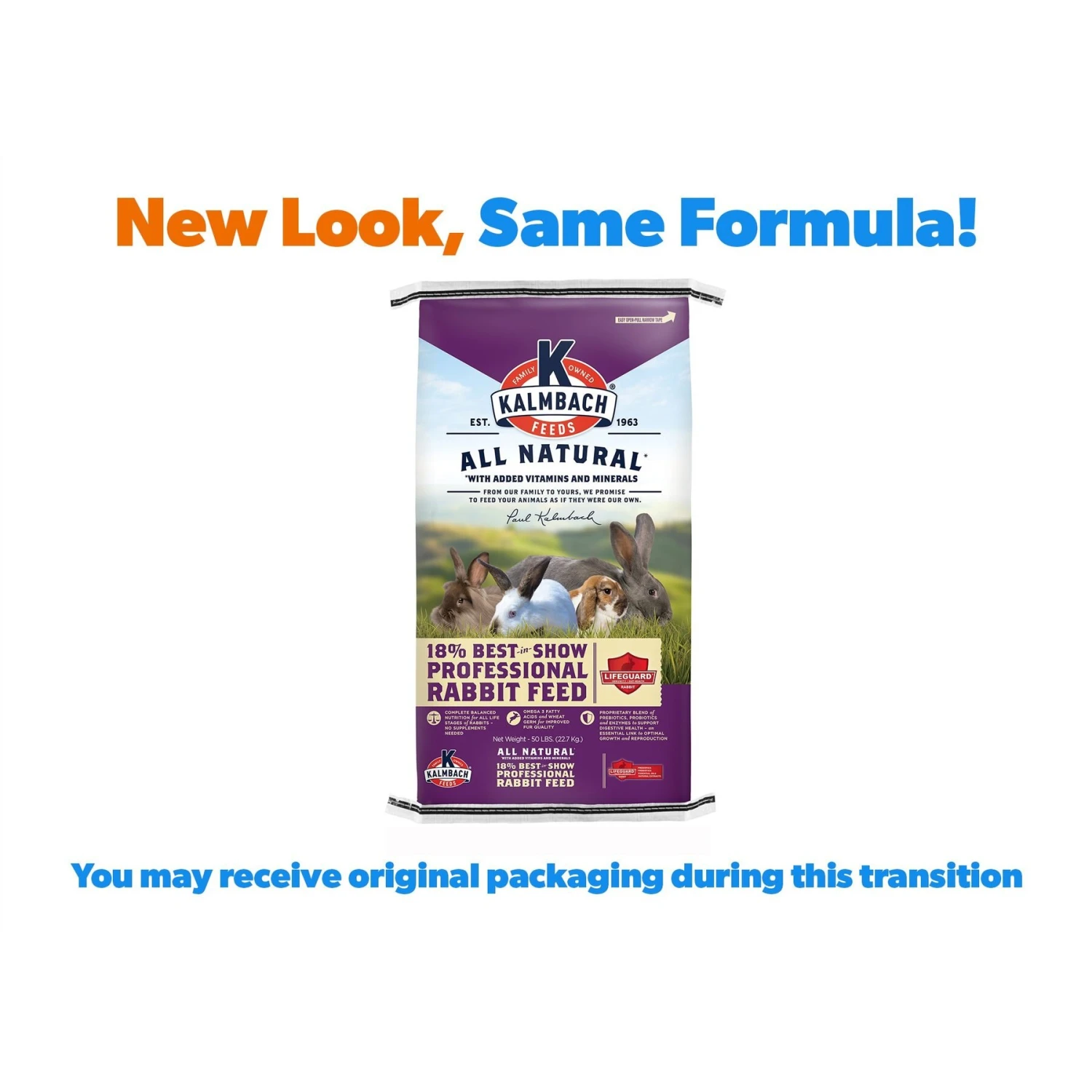 Kalmbach Feeds Best In Show 18% Professional Rabbit Feed, 50-lb Bag 2 Kalmbach Feeds Best In Show 18% Professional Rabbit Feed, 50-lb Bag - Image 2