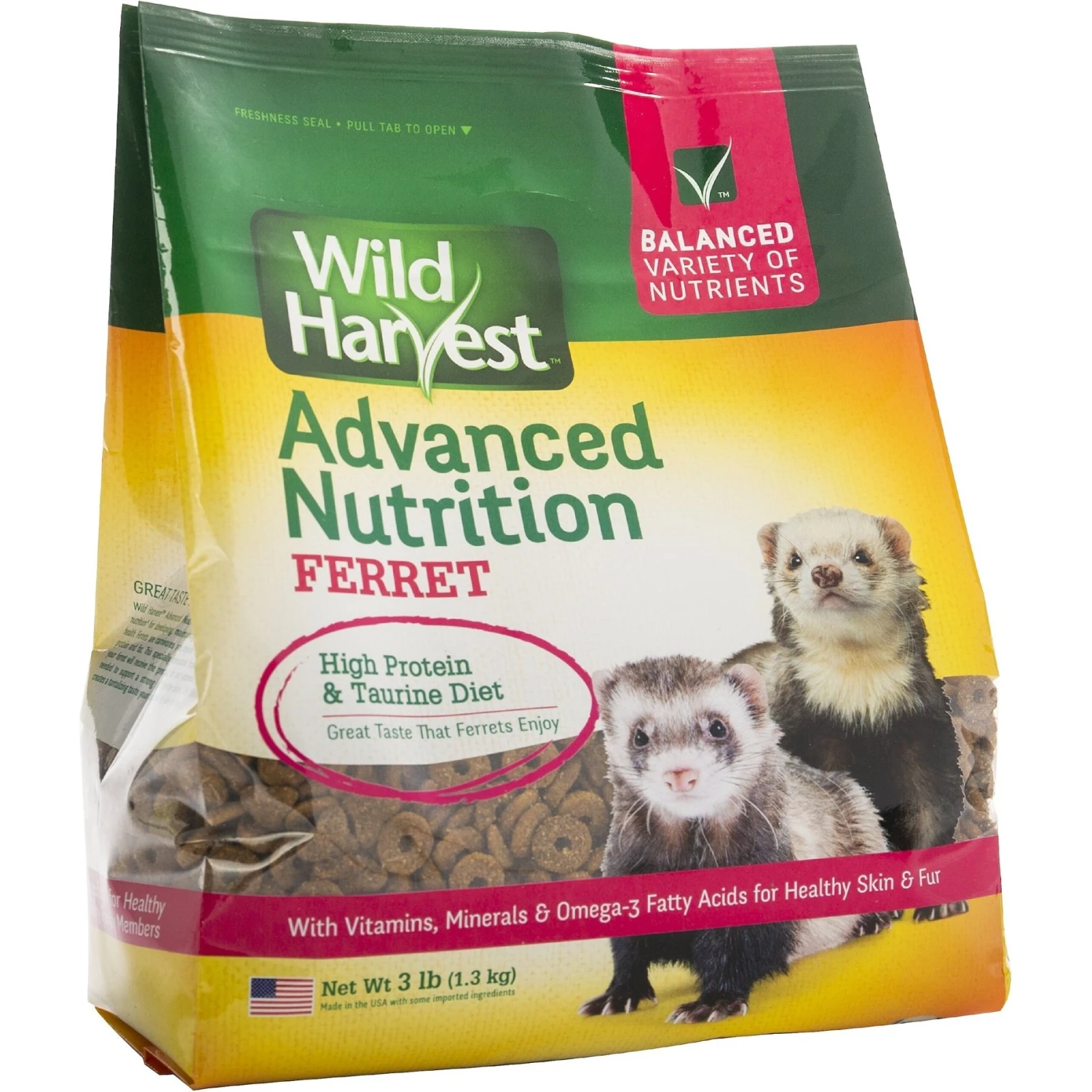 Wild Harvest Advanced Nutrition Ferret Food, 3-lb Bag 3 Wild Harvest Advanced Nutrition Ferret Food, 3-lb Bag - Image 3