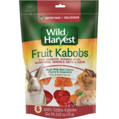 Wild Harvest Fruit Kabobs Small Pet Treats, 6 Count