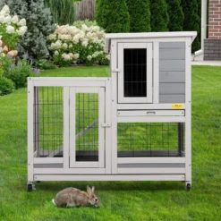 Coziwow By Jaxpety Outdoor Wooden Rabbit Hutch -MiniMates Shop 330663 PT2. AC SS1800 V1671217960