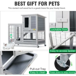 Coziwow By Jaxpety Outdoor Wooden Rabbit Hutch -MiniMates Shop 330663 PT7. AC SS1800 V1671217961