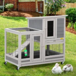 Coziwow By Jaxpety Outdoor Wooden Rabbit Hutch -MiniMates Shop 330663 PT8. AC SS1800 V1671217904