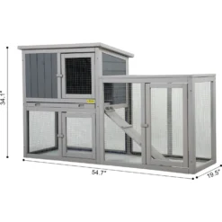Coziwow By Jaxpety Wooden Rabbit Hutch Bunny Cage Two Story Habitats -MiniMates Shop 330669 PT4. AC SS1800 V1663603173
