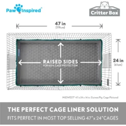 Paw Inspired Critter Box Washable Fleece Guinea Pig Cage Liner -MiniMates Shop 331171 PT3. AC SS1800 V1692106610