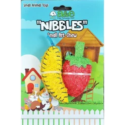A&E Cage Company Banana & Strawberry Loofah Small Pet Toy