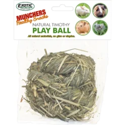 Exotic Nutrition Natural Timothy Play Ball Small Animal Treat