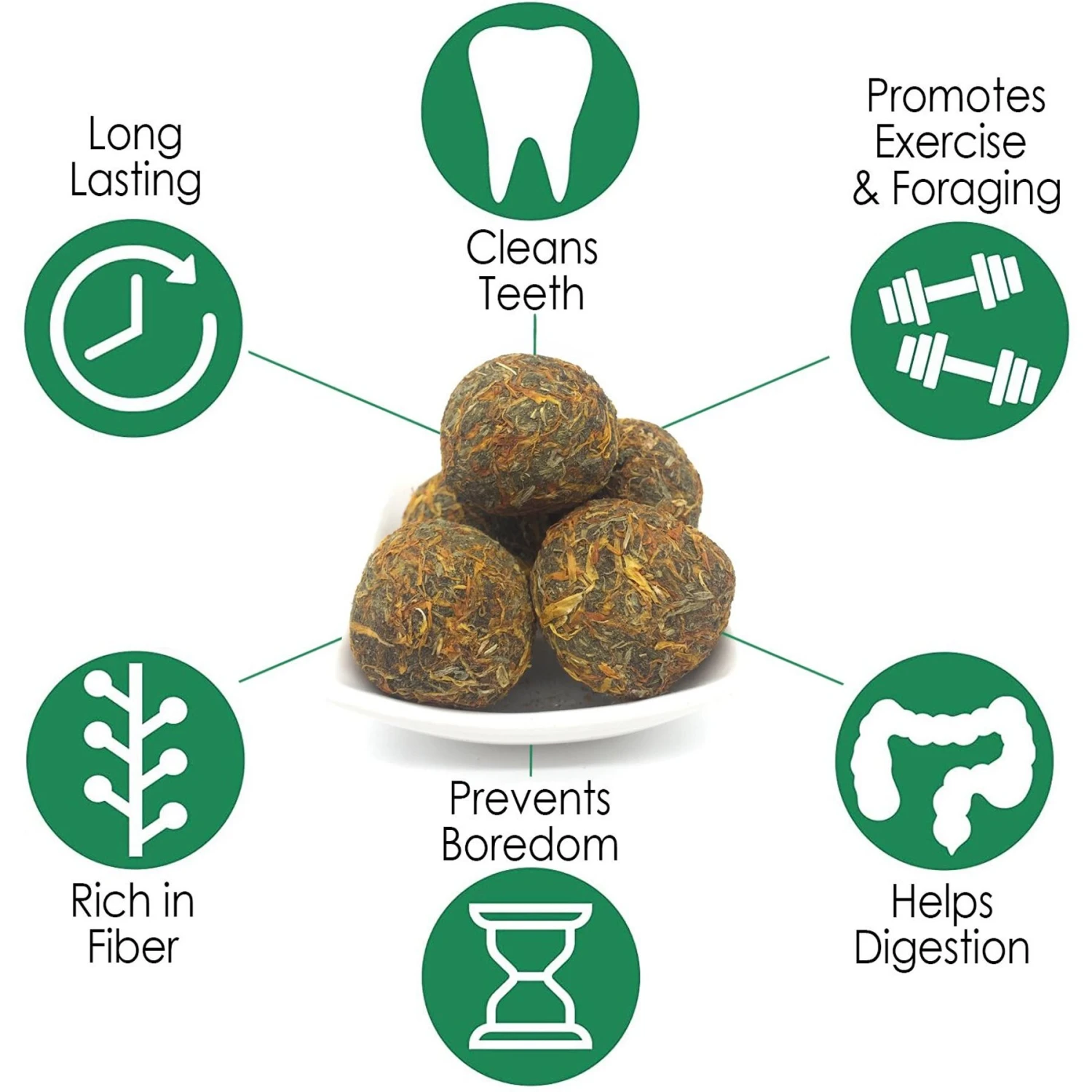 Exotic Nutrition Munchers Marigold & Timothy Chew Balls Small Animal Treats, 6 Count 4 Exotic Nutrition Munchers Marigold & Timothy Chew Balls Small Animal Treats, 6 Count - Image 4