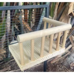 CrazyCritterThings Wrap Around Ledge With Railing Small Pet Habitat Accessory