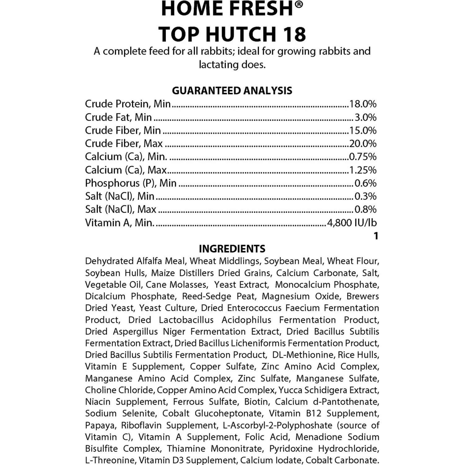 Blue Seal Home Fresh Top Hutch 18 Pellet Small Animal Food 3 Blue Seal Home Fresh Top Hutch 18 Pellet Small Animal Food - Image 3