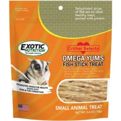 Exotic Nutrition Critter Selects Omega Yum Small Pet Fish Sticks, 0.6-oz Bag