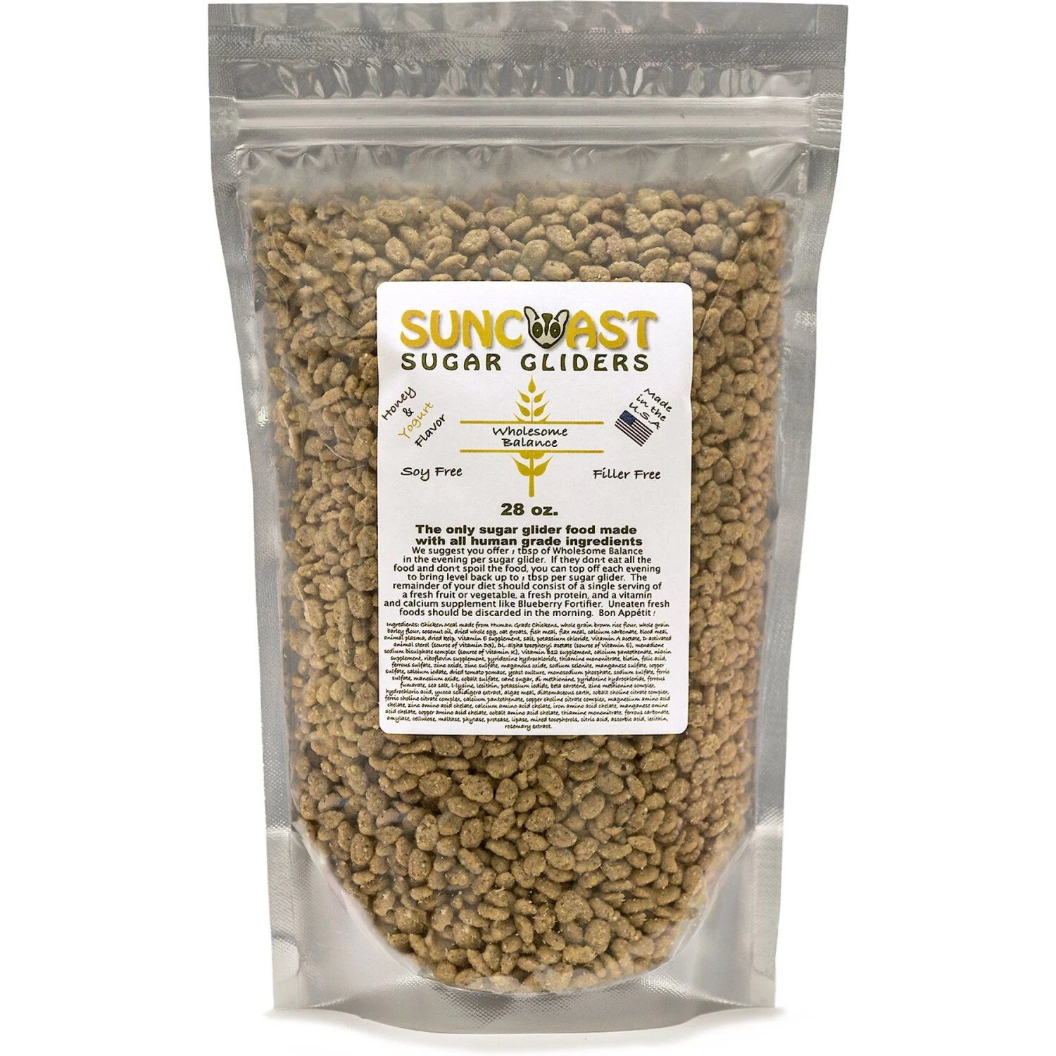 SunCoast Sugar Gliders Wholesome Balance Honey/Yogurt Flavored Sugar Glider Food 1 SunCoast Sugar Gliders Wholesome Balance Honey/Yogurt Flavored Sugar Glider Food