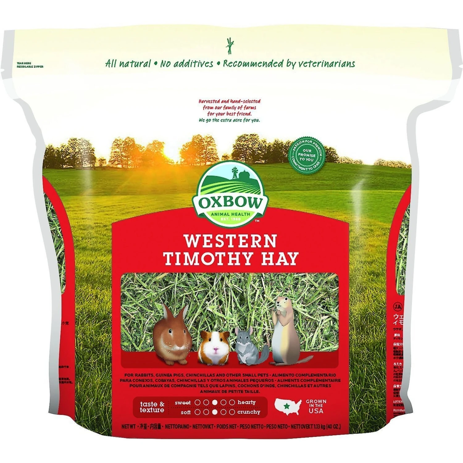 Oxbow Animal Health Western Timothy Hay All Natural Hay For Rabbits, Guinea Pigs, Chinchillas, Hamsters & Gerbils & Oxbow Oat Hay Small Animal Food 2 Oxbow Animal Health Western Timothy Hay All Natural Hay For Rabbits, Guinea Pigs, Chinchillas, Hamsters & Gerbils & Oxbow Oat Hay Small Animal Food - Image 2