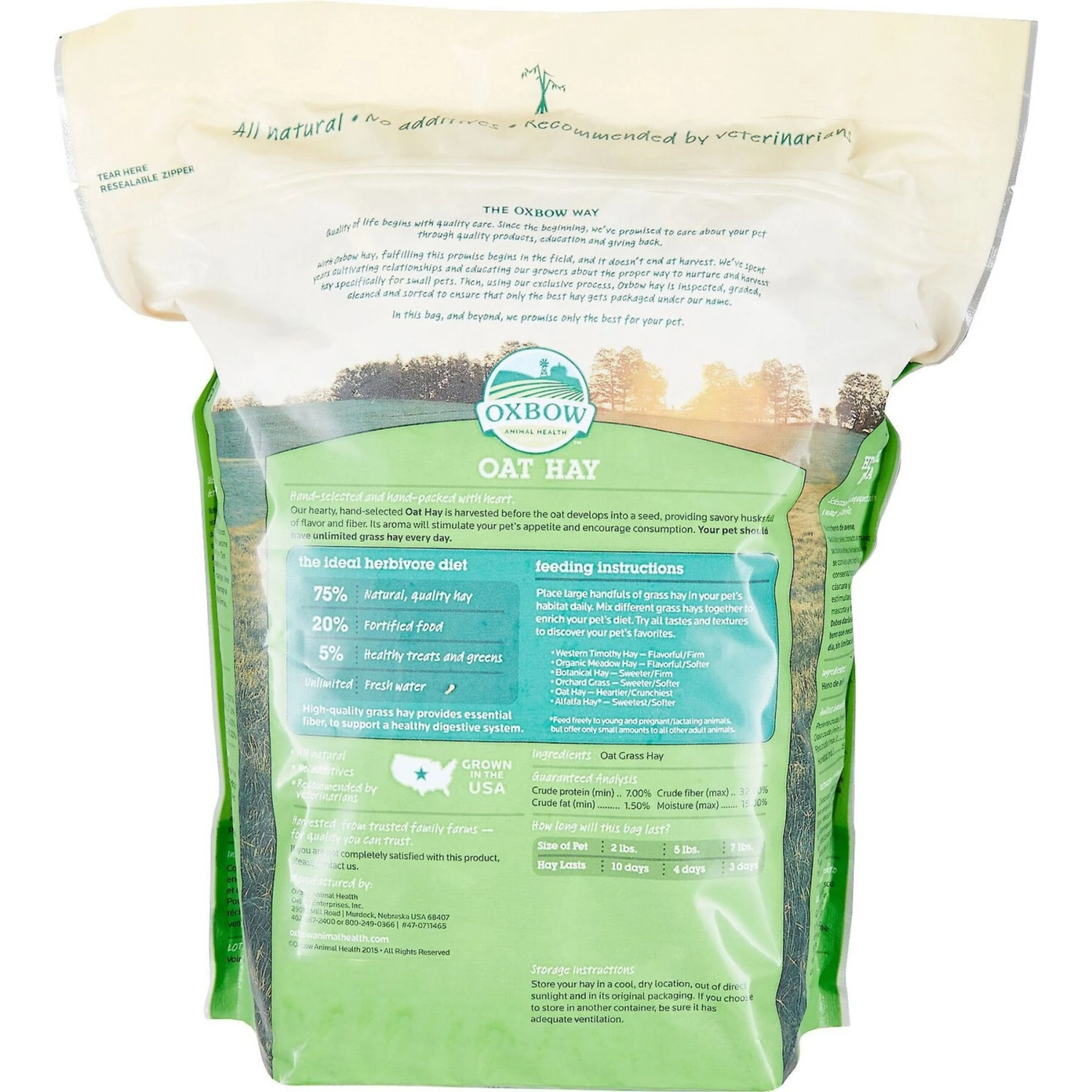 Oxbow Animal Health Western Timothy Hay All Natural Hay For Rabbits, Guinea Pigs, Chinchillas, Hamsters & Gerbils & Oxbow Oat Hay Small Animal Food 7 Oxbow Animal Health Western Timothy Hay All Natural Hay For Rabbits, Guinea Pigs, Chinchillas, Hamsters & Gerbils & Oxbow Oat Hay Small Animal Food - Image 7