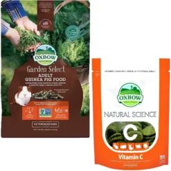 Oxbow Garden Select Adult Guinea Pig Food & Oxbow Natural Science Vitamin C Small Animal Supplement