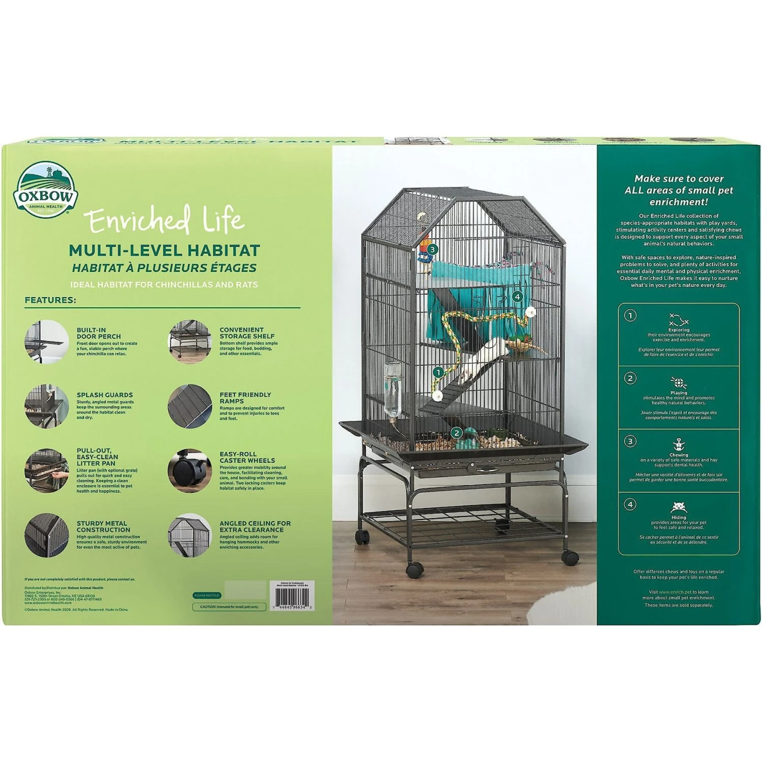 Oxbow Enriched Life Multi-Level Small Animal Habitat & Oxbow Enriched Life Chinchilla Accessory Pack 3 Oxbow Enriched Life Multi-Level Small Animal Habitat & Oxbow Enriched Life Chinchilla Accessory Pack - Image 3