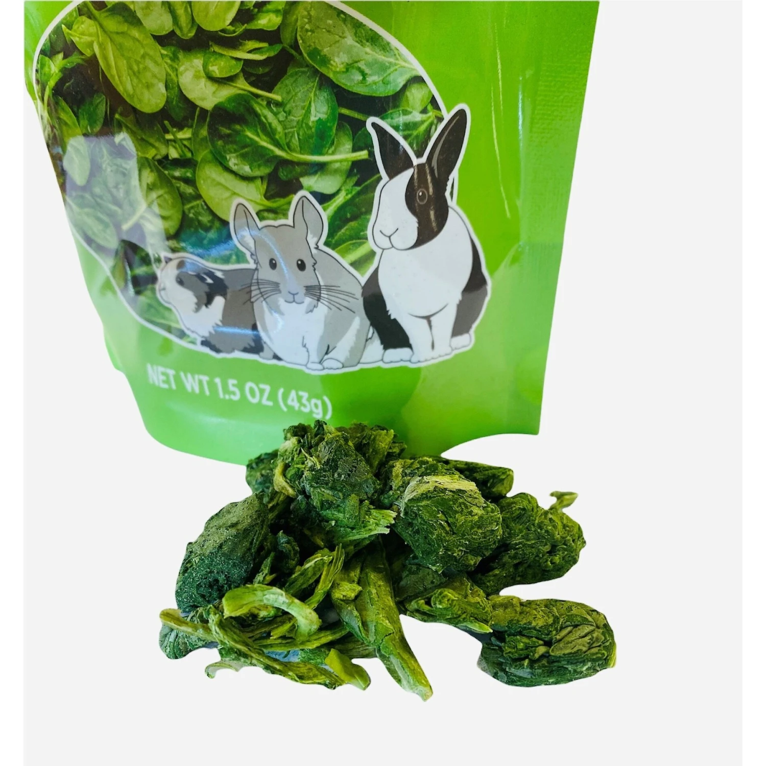 Sweet Meadow Farm Freeze-Dried Spinach Small Pet Treat, 1.5-oz Bag 3 Sweet Meadow Farm Freeze-Dried Spinach Small Pet Treat, 1.5-oz Bag - Image 3
