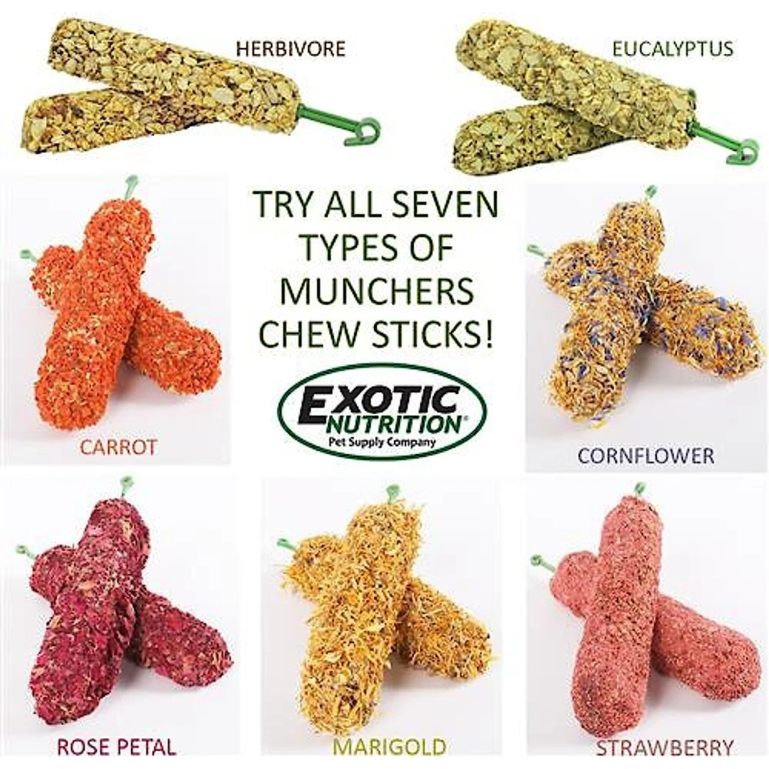 Exotic Nutrition Munchers Sticks With Carrot Small Pet Treats 5 Exotic Nutrition Munchers Sticks With Carrot Small Pet Treats - Image 5