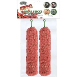 Exotic Nutrition Munchers Sticks With Strawberry Small Pet Treats