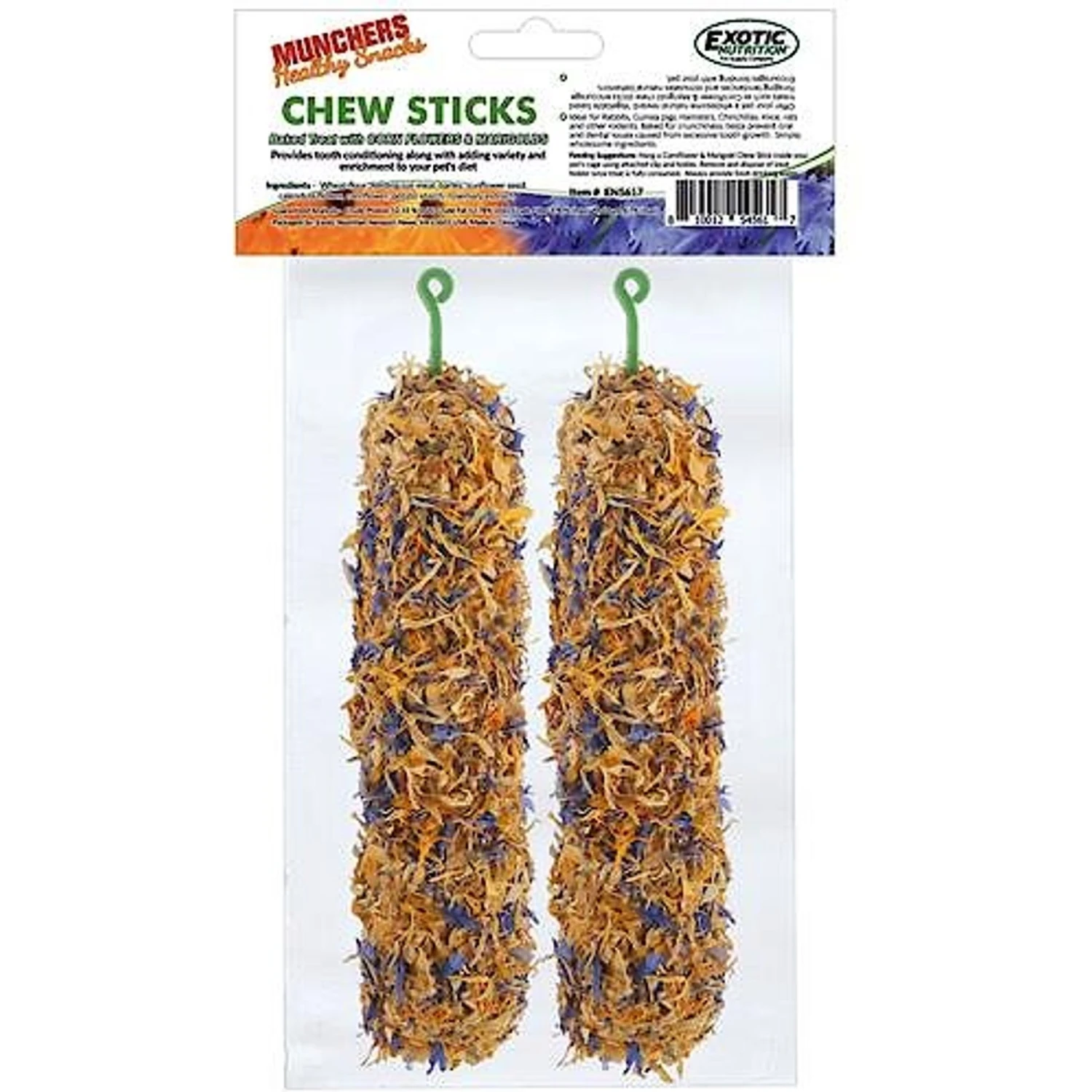 Exotic Nutrition Munchers Sticks With Cornflowers & Marigolds Small Pet Treats 2 Exotic Nutrition Munchers Sticks With Cornflowers & Marigolds Small Pet Treats - Image 2