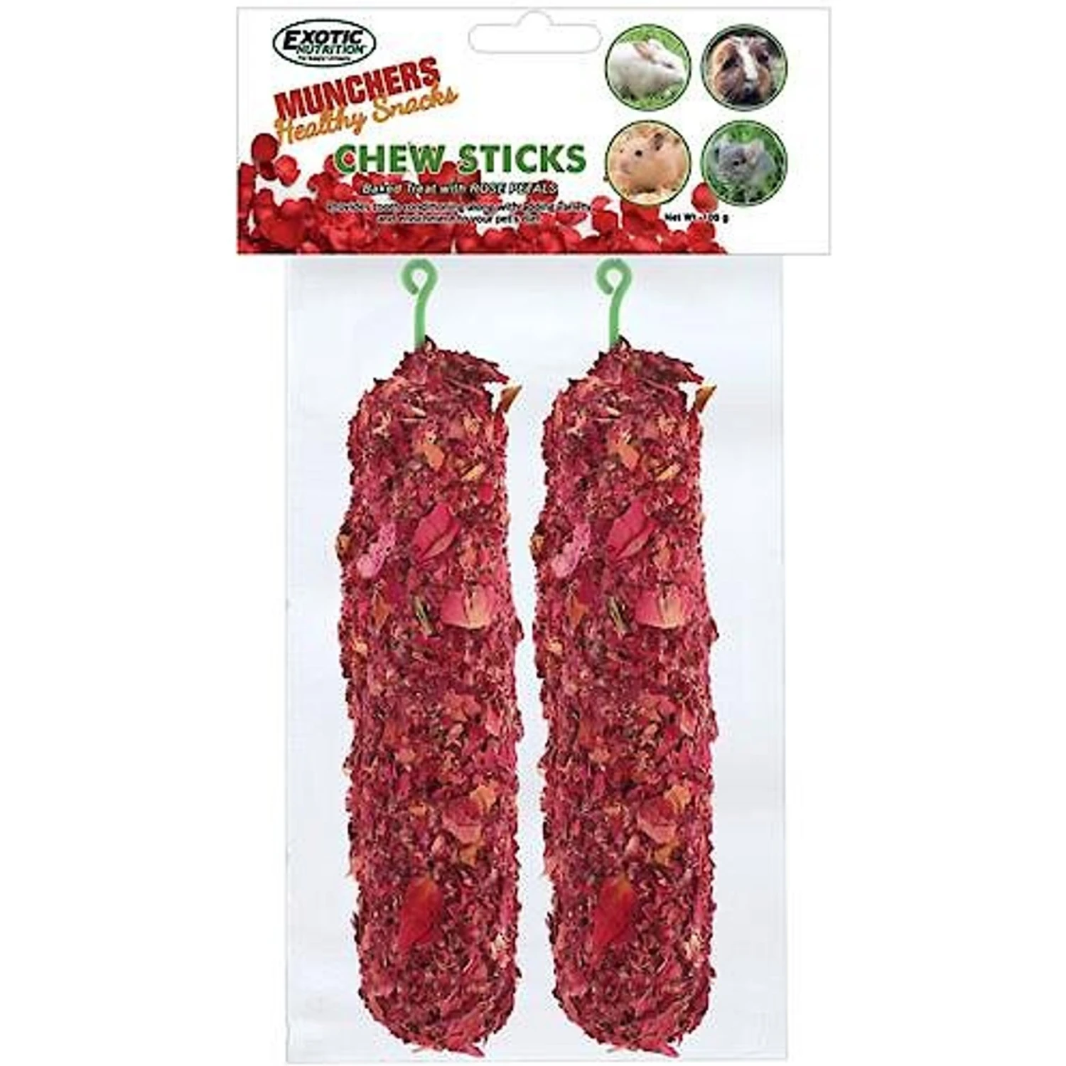 Exotic Nutrition Munchers Sticks With Rose Petals Small Pet Treats 1 Exotic Nutrition Munchers Sticks With Rose Petals Small Pet Treats