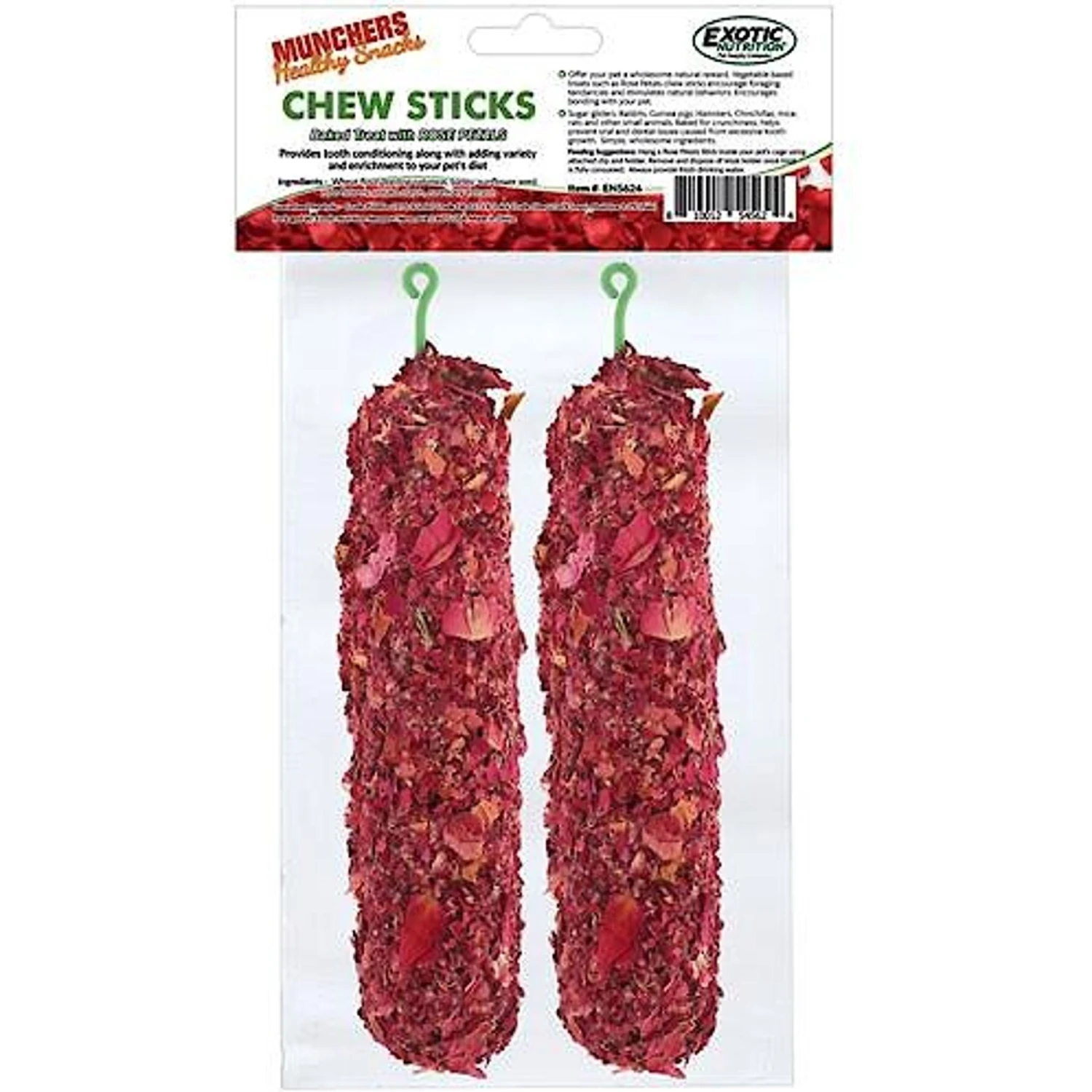 Exotic Nutrition Munchers Sticks With Rose Petals Small Pet Treats 2 Exotic Nutrition Munchers Sticks With Rose Petals Small Pet Treats - Image 2