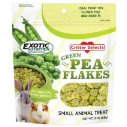 Exotic Nutrition Green Pea Flakes Small Pet Treat, 3-oz Bag