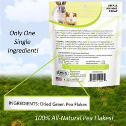 Exotic Nutrition Green Pea Flakes Small Pet Treat, 3-oz Bag 11 Exotic Nutrition Green Pea Flakes Small Pet Treat, 3-oz Bag -MiniMates Shop 369373 PT3. AC SS1800 V1661455333