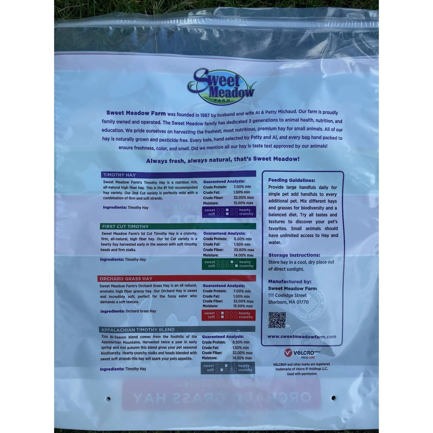 Sweet Meadow Farm Orchard Grass Hay Small Pet Food, 3-lb Bag 3 Sweet Meadow Farm Orchard Grass Hay Small Pet Food, 3-lb Bag - Image 3