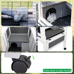 Coziwow By Jaxpety 2-Tier Wood Rabbit Hutch Small Animal Cage With Ramp -MiniMates Shop 516094 PT7. AC SS1800 V1657813916