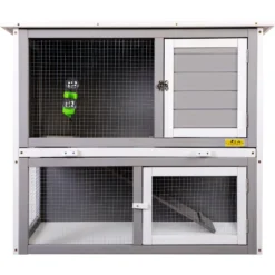 Coziwow By Jaxpety 2-Tier Wood Rabbit Hutch Cage With Weatherproof Roof -MiniMates Shop 516126 PT2. AC SS1800 V1664533795