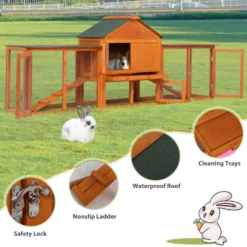 Coziwow By Jaxpety 2-Tier Indoor/Outdoor Rabbit Hutch Small Animal House -MiniMates Shop 516214 PT2. AC SS1800 V1664314019