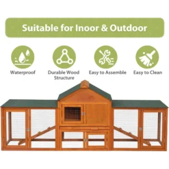 Coziwow By Jaxpety 2-Tier Indoor/Outdoor Rabbit Hutch Small Animal House -MiniMates Shop 516214 PT5. AC SS1800 V1657658308