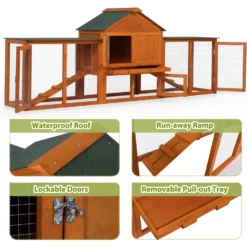 Coziwow By Jaxpety 2-Tier Indoor/Outdoor Rabbit Hutch Small Animal House -MiniMates Shop 516214 PT8. AC SS1800 V1657814235
