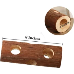 SunGrow Rabbit & Gerbil Chew Dwarf Hamster Hideout & Play Tunnel Wooden Log, 8-in -MiniMates Shop 519678 PT5. AC SS1800 V1667598298