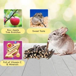 SunGrow Natural Apple Snack Sticks Small-Pet Dental Chew Treats, 40 Count -MiniMates Shop 519694 PT4. AC SS1800 V1701932808