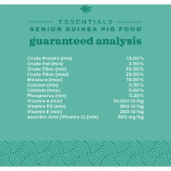 Oxbow Animal Healthy Essentials Natural Pellets Senior Guinea Pig Food -MiniMates Shop 521926 PT8. AC SS1800 V1651864337