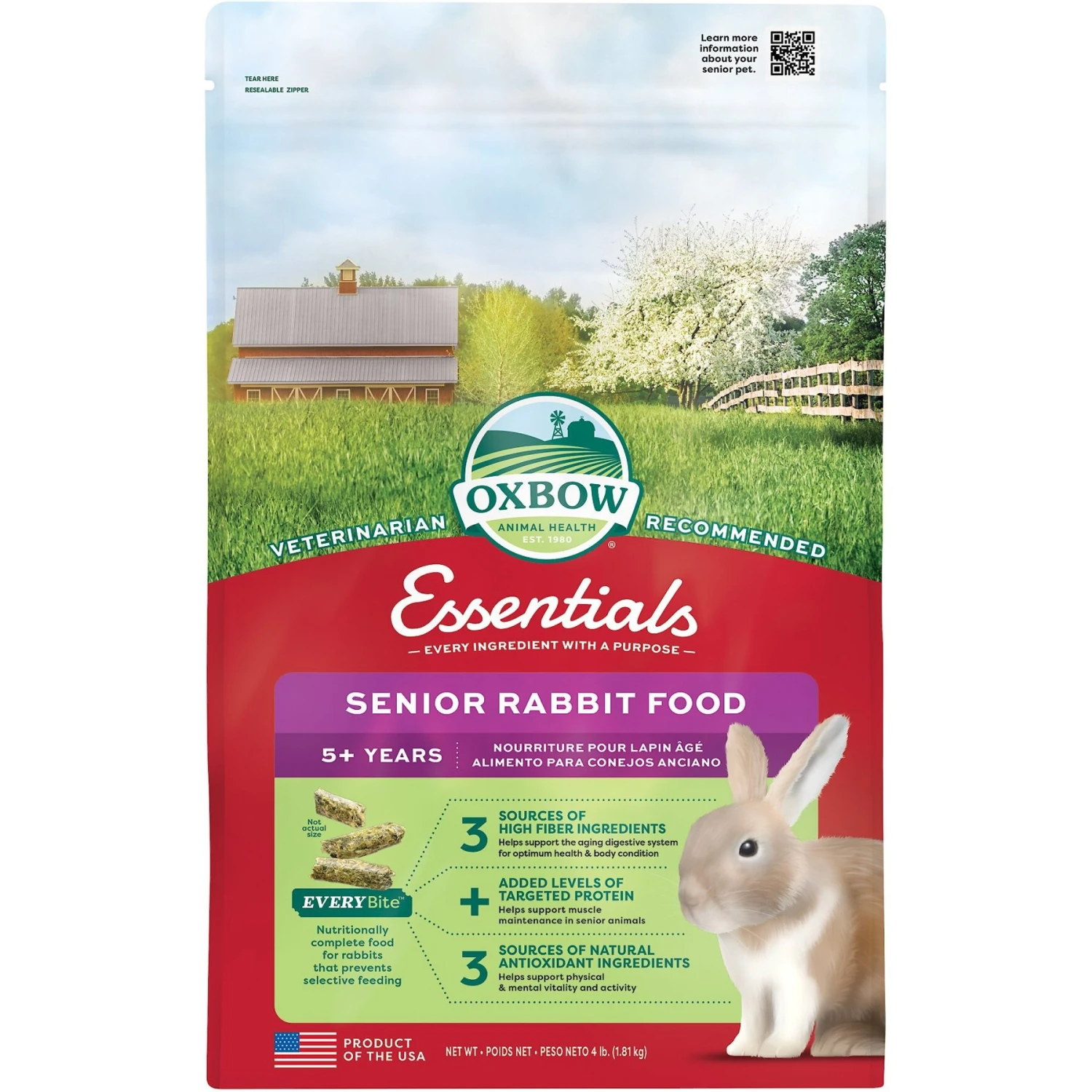 Oxbow Animal Healthy Essentials Natural Pellets Senior Rabbit Food 1 Oxbow Animal Healthy Essentials Natural Pellets Senior Rabbit Food