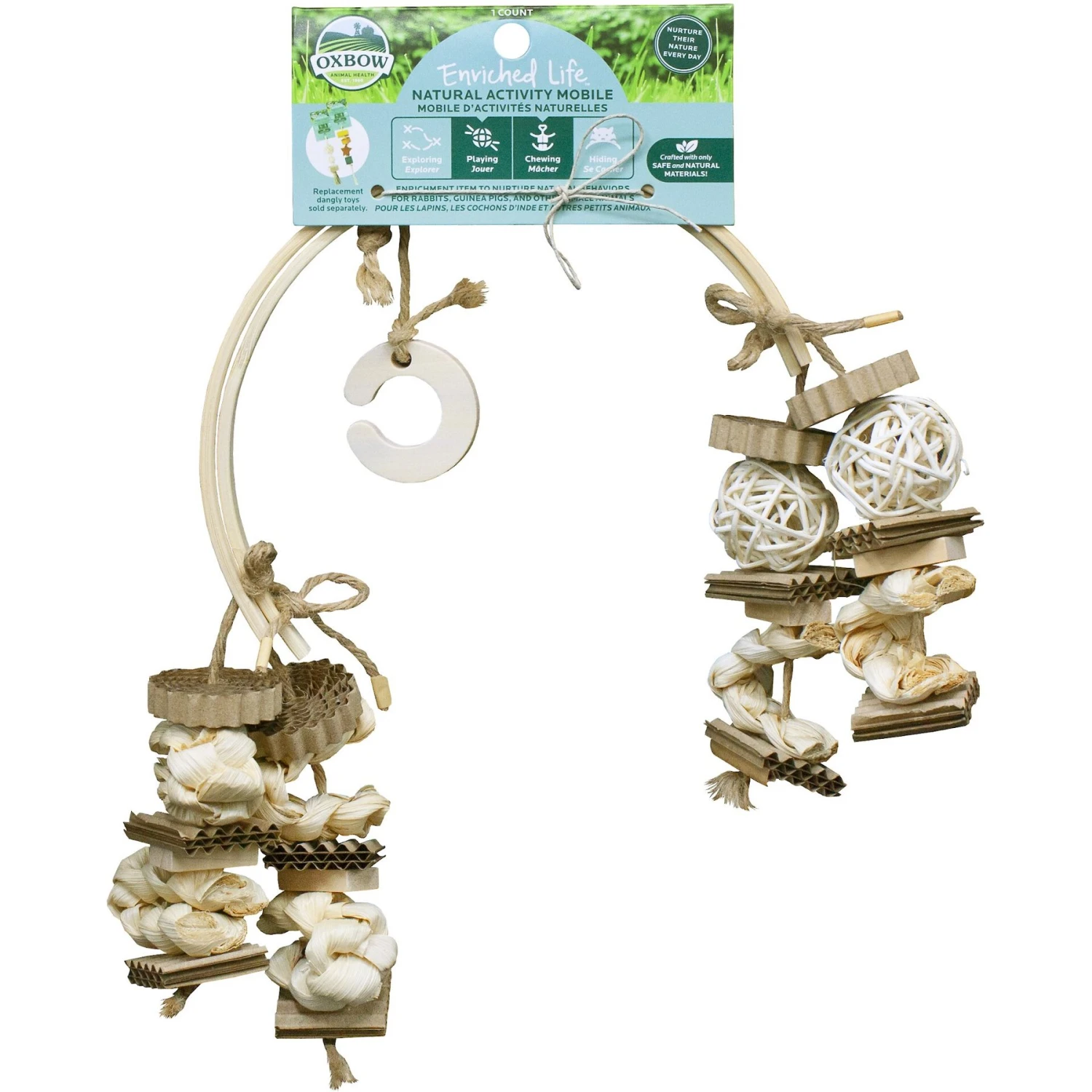 Oxbow Animal Health Enriched Life Natural Activity Mobile Small Animal Toy 1 Oxbow Animal Health Enriched Life Natural Activity Mobile Small Animal Toy