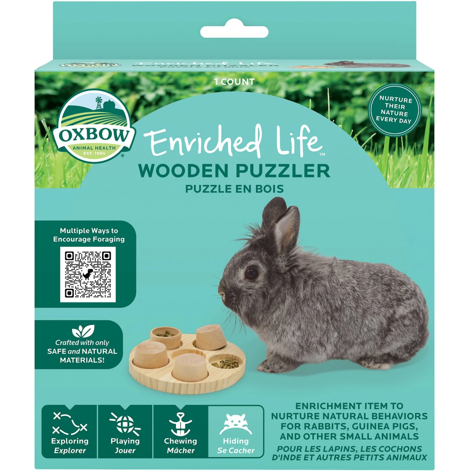 Oxbow Animal Health Enriched Life Wooden Puzzler Small Animal Toy 1 Oxbow Animal Health Enriched Life Wooden Puzzler Small Animal Toy