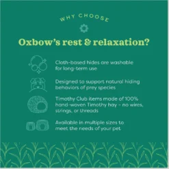 Oxbow Animal Health Enriched Life Timothy Hut Small Animal Toy -MiniMates Shop 532006 PT5. AC SS1800 V1652467007