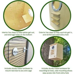 Exotic Nutrition Squirrel Nest Box Small Pet Hideout -MiniMates Shop 535598 PT4. AC SS1800 V1657658791