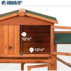 Prevue Pet Products Hutch With Double Run Small Pet Hutch, Natural -MiniMates Shop 536438 PT4. AC SS1800 V1695742849