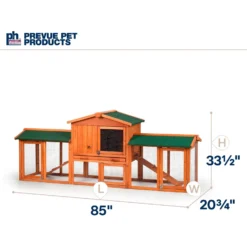 Prevue Pet Products Hutch With Double Run Small Pet Hutch, Natural -MiniMates Shop 536438 PT6. AC SS1800 V1695672553