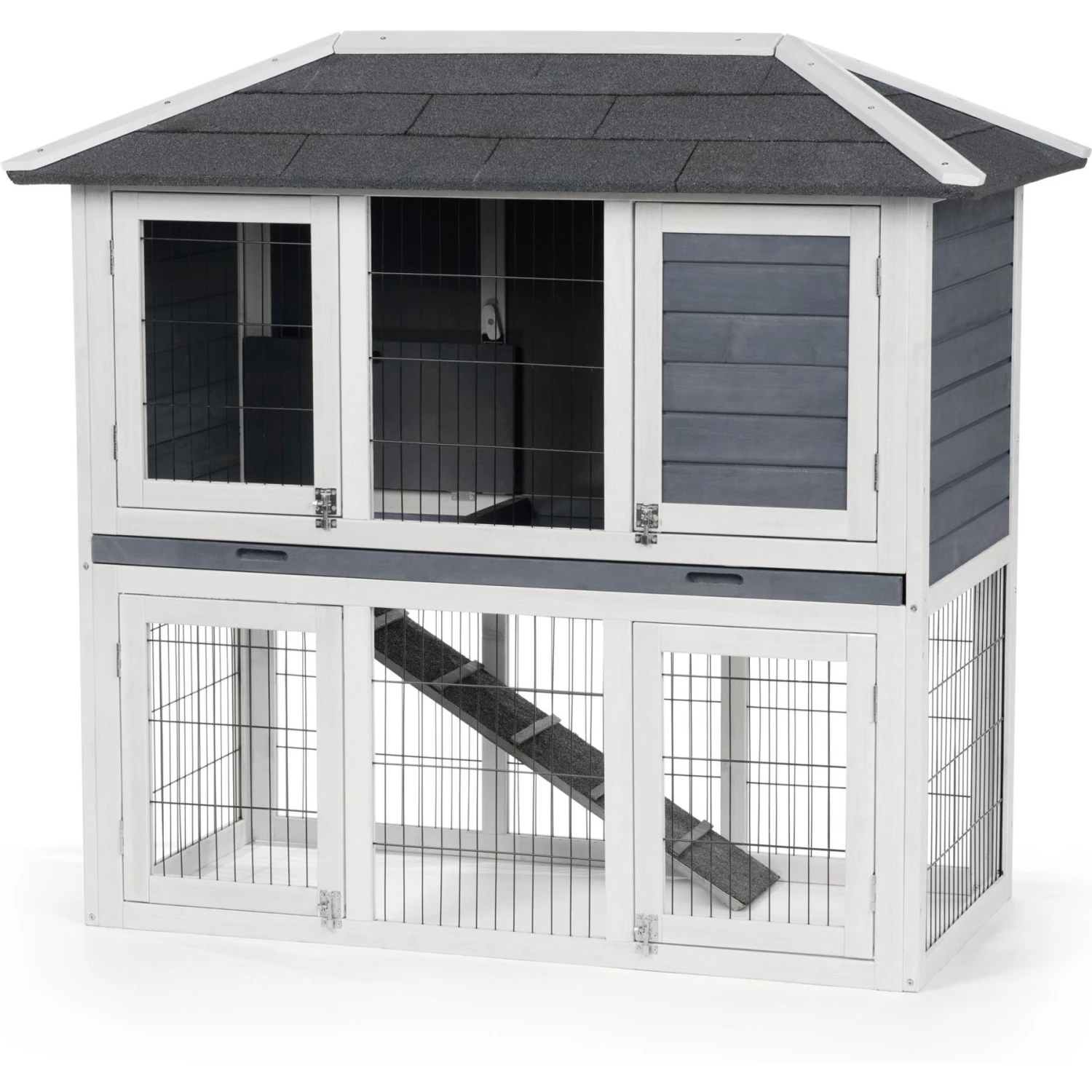 Prevue Pet Products Hutch Duplex Small Pet Hutch, Gray 1 Prevue Pet Products Hutch Duplex Small Pet Hutch, Gray