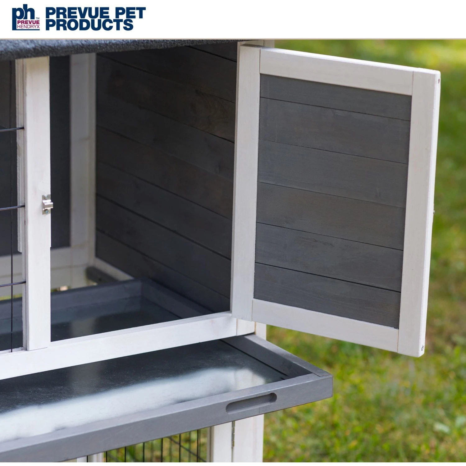 Prevue Pet Products Hutch Duplex Small Pet Hutch, Gray 6 Prevue Pet Products Hutch Duplex Small Pet Hutch, Gray - Image 6